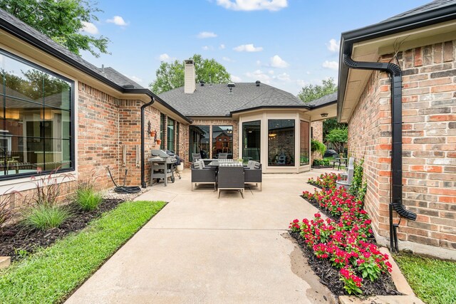 801 Cliffmoor Dr, Keller, TX 76248 - view of patio featuring grilling area