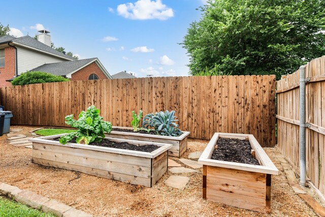 801 Cliffmoor Dr, Keller, TX 76248 - fenced backyard with a vegetable garden