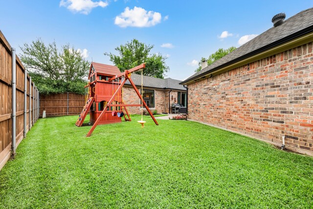801 Cliffmoor Dr, Keller, TX 76248 - fenced backyard featuring a playground