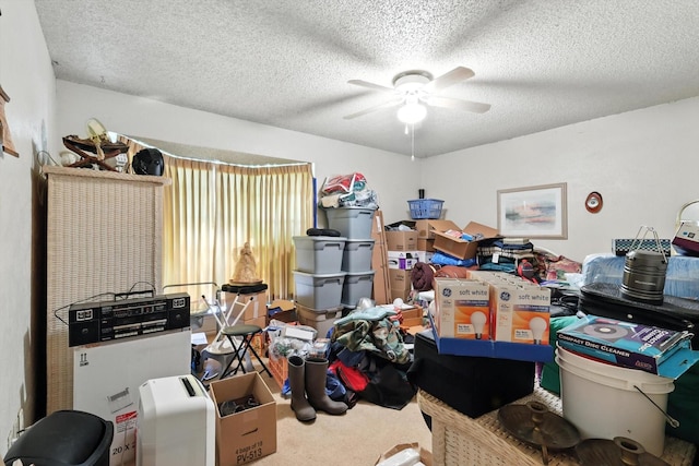 1419 Juniper Ln, Lewisville, TX 75077 - storage room with ceiling fan