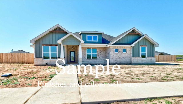 6602 Beals Creek Dr, Abilene, TX 79606 - view of front of property with board and batten siding and brick siding