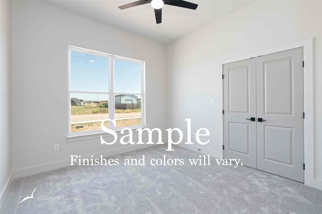 6602 Beals Creek Dr, Abilene, TX 79606 - unfurnished bedroom featuring carpet flooring, a closet, and ceiling fan