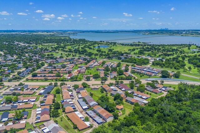 22 W Townhouse Ln Unit 34, Grand Prairie, TX 75052 - aerial overview of property's location with a large body of water and nearby suburban area
