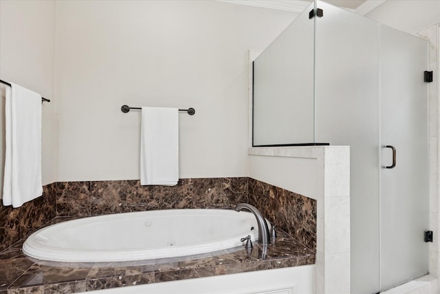 17227 Lechlade Ln, Dallas, TX 75252 - full bathroom with a stall shower and a garden tub