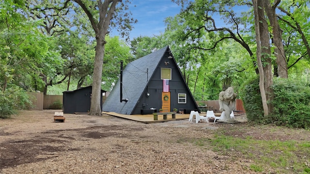 120 Lakeway Ln, Gun Barrel City, TX 75156 - rear view of property featuring a wooden deck