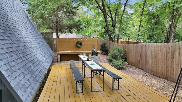 120 Lakeway Ln, Gun Barrel City, TX 75156 - deck with a fenced backyard and outdoor dining area