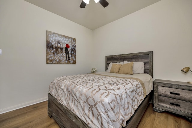 5921 Obsidian Creek Dr, Fort Worth, TX 76179 - bedroom with wood finished floors and ceiling fan