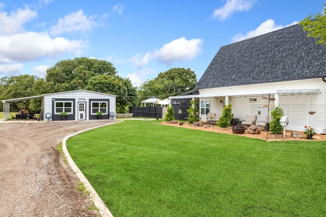 9867 Dripping Springs Rd, Denison, TX 75021 - view of yard featuring a carport and driveway