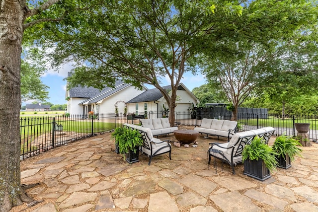 9867 Dripping Springs Rd, Denison, TX 75021 - view of patio / terrace featuring an outdoor hangout area