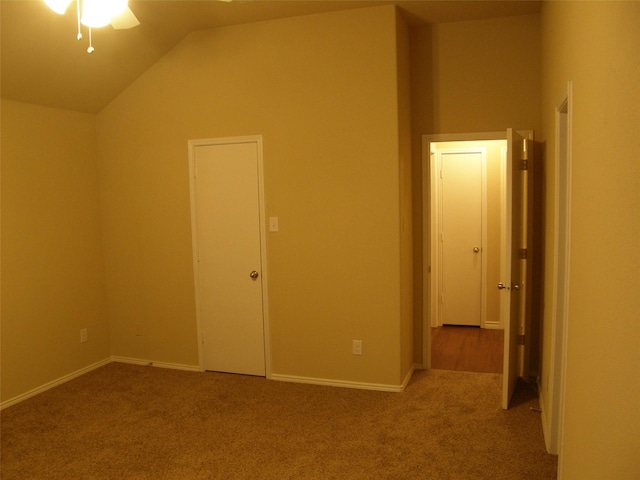 5905 Pacers Ln, Fort Worth, TX 76179 - additional living space with carpet floors, a ceiling fan, and lofted ceiling