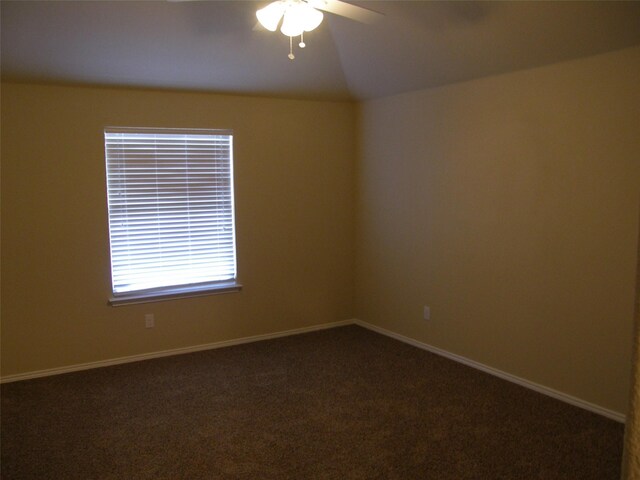 5905 Pacers Ln, Fort Worth, TX 76179 - spare room with a ceiling fan and dark colored carpet