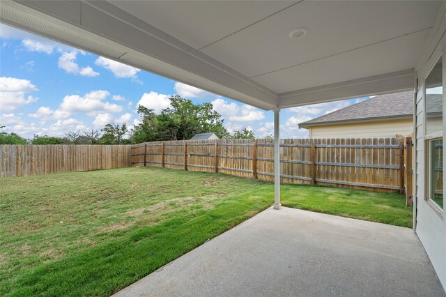 6941 Guadalupe Rd, China Spring, TX 76633 - fenced backyard featuring a patio area