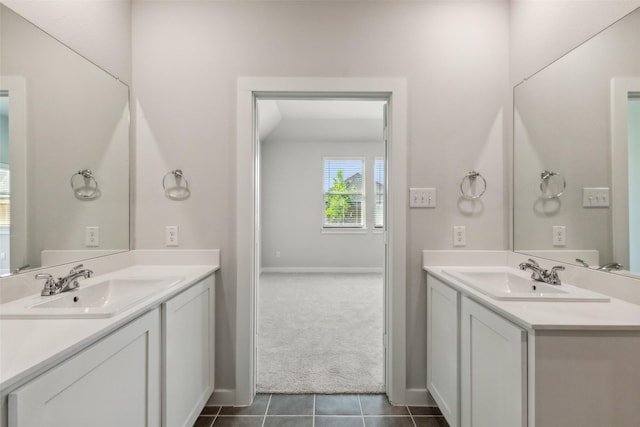 923 Hazel Dr, Lavon, TX 75166 - bathroom featuring vanity and tile patterned floors
