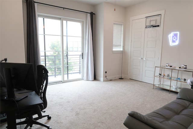 8327 Nunley Ln, Dallas, TX 75231 - home office featuring carpet flooring and baseboards