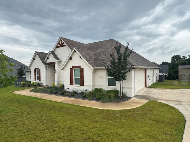 3324 Acorn Hill Trl, Weatherford, TX 76087 - view of front facade with concrete driveway, roof with shingles, brick siding, and a garage