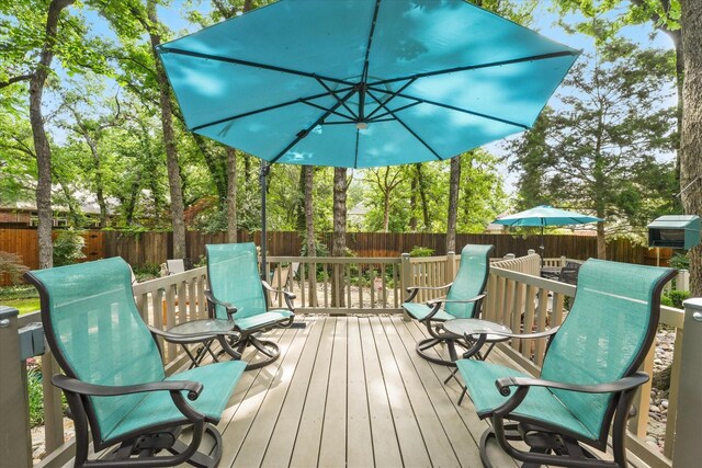 3102 Hidden Springs Dr, Corinth, TX 76210 - wooden terrace featuring a fenced backyard