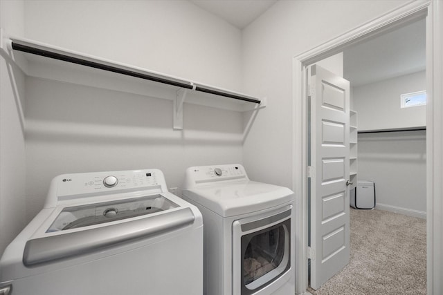 3603 High Dr, Grapevine, TX 76051 - laundry area with washing machine and clothes dryer and carpet flooring