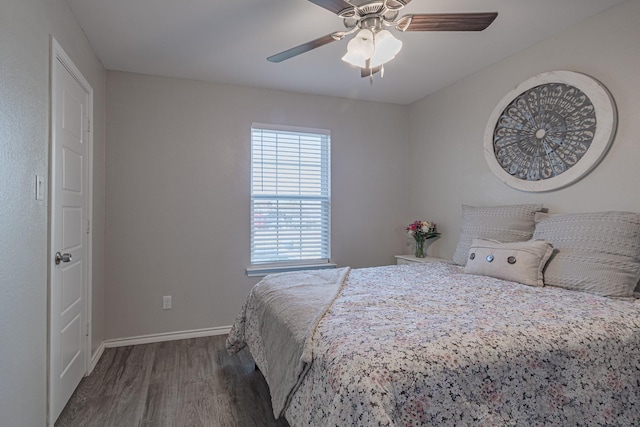 656 Bunk House Dr, Venus, TX 76084 - bedroom with wood finished floors and ceiling fan