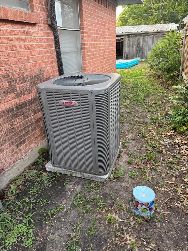 2643 Hillsboro Ave, Dallas, TX 75228 - exterior view of a cooling unit and brick siding