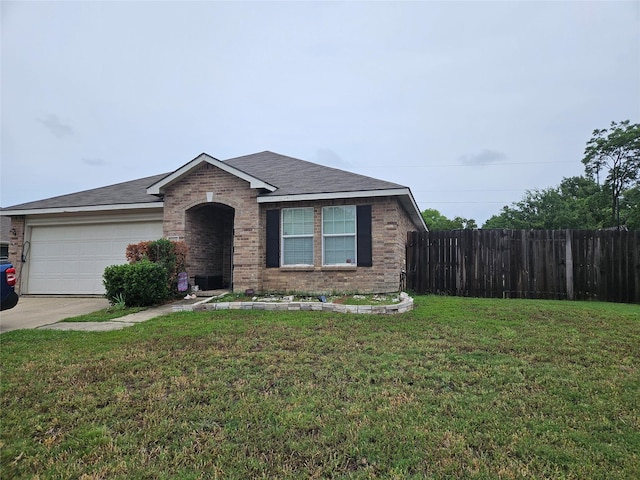 2901 Saddle Dr, Denton, TX 76210 - ranch-style house with a garage, concrete driveway, and brick siding