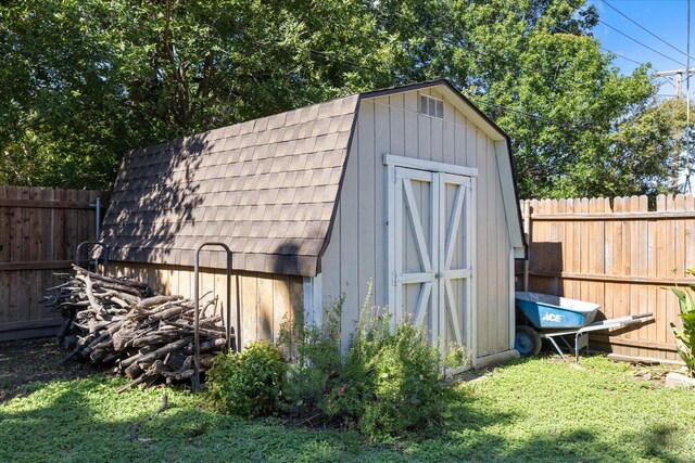 213 NE Alsbury Blvd, Burleson, TX 76028 - view of shed featuring a fenced backyard