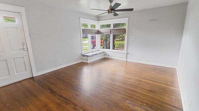 10150 Eastwood Dr, Dallas, TX 75228 - unfurnished room with ceiling fan, plenty of natural light, and wood finished floors