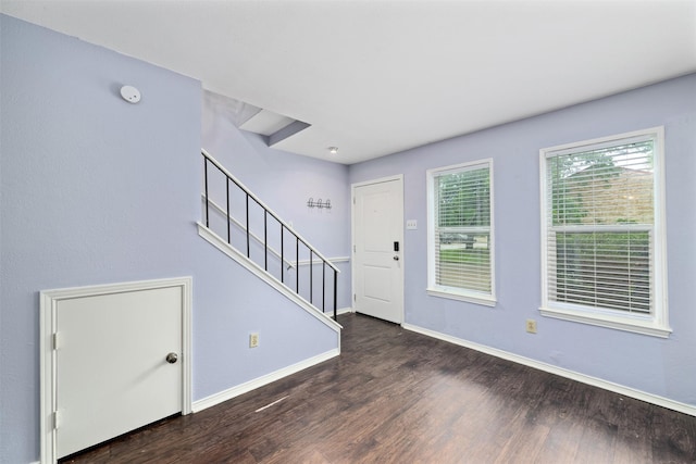 123 Austin Stone Dr, Duncanville, TX 75137 - foyer with wood finished floors and stairway