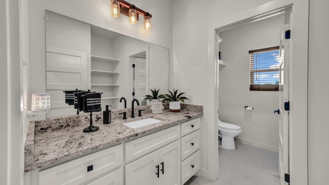 1401 County Road 1470, Chico, TX 76431 - bathroom with vanity and marble finish floors
