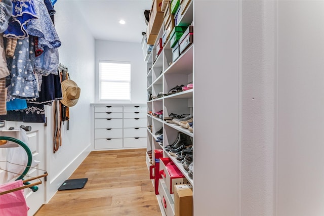 1757 Country Club Rd, Bowie, TX 76230 - walk in closet with light wood-style flooring