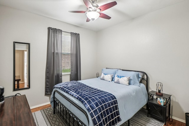 1323 Canyon Creek Rd, Wylie, TX 75098 - bedroom featuring wood finished floors and a ceiling fan