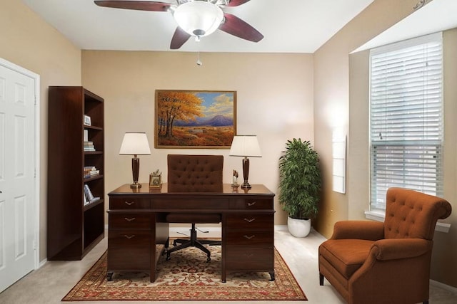 1323 Canyon Creek Rd, Wylie, TX 75098 - office with a ceiling fan and baseboards