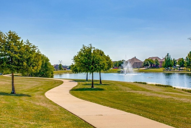 1323 Canyon Creek Rd, Wylie, TX 75098 - view of property's community featuring a water view, a yard, and a residential view