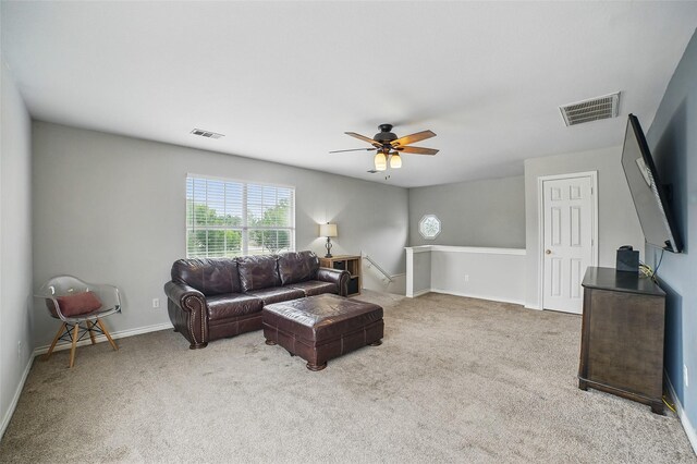 7104 Harlan Dr, Rockwall, TX 75087 - carpeted living area with a ceiling fan and baseboards