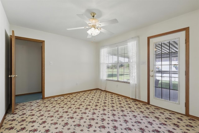 4018 Oakview Cir, Alvarado, TX 76009 - unfurnished room featuring ceiling fan and light colored carpet