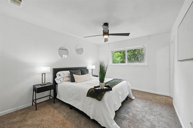 3105 Dupree St, Irving, TX 75062 - carpeted bedroom with baseboards and a ceiling fan