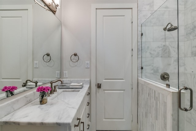 4635 W Amherst Ave, Dallas, TX 75209 - bathroom with a shower stall and vanity