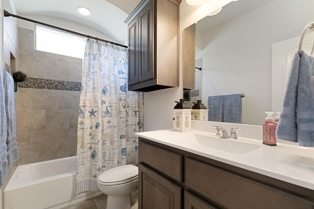 1112 Metaline Trl, Fort Worth, TX 76177 - bathroom with shower / bath combo, vanity, and tile patterned flooring