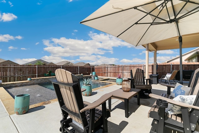 1112 Metaline Trl, Fort Worth, TX 76177 - fenced backyard with a patio area