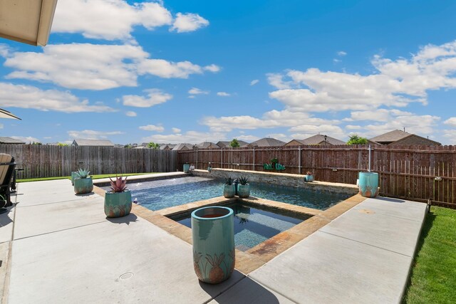 1112 Metaline Trl, Fort Worth, TX 76177 - view of swimming pool featuring a patio and a fenced backyard