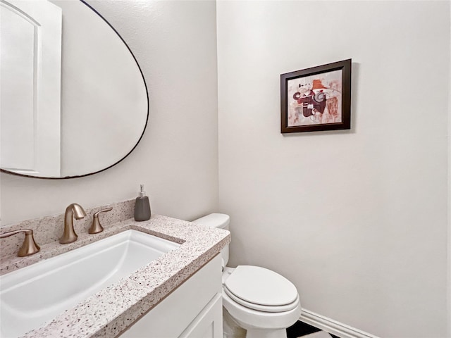 1500 Whistle Brook Dr, Allen, TX 75013 - half bath featuring vanity and toilet