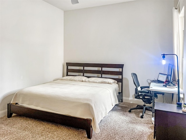 1500 Whistle Brook Dr, Allen, TX 75013 - carpeted bedroom with an office area and a ceiling fan
