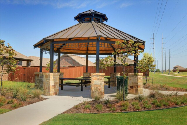 743 Hidden Feather Dr, Lavon, TX 75166 - view of community with a gazebo