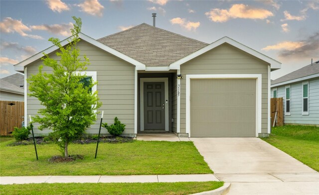 3165 Crestone Dr, Crandall, TX 75114 - ranch-style house with concrete driveway, an attached garage, and roof with shingles