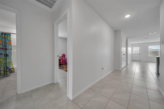 3165 Crestone Dr, Crandall, TX 75114 - hall featuring light tile patterned floors and recessed lighting