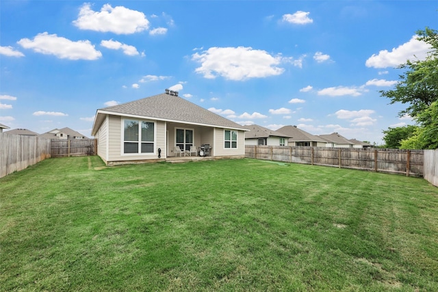 6932 Sulphur Ct, China Spring, TX 76633 - rear view of house featuring a fenced backyard and a patio area