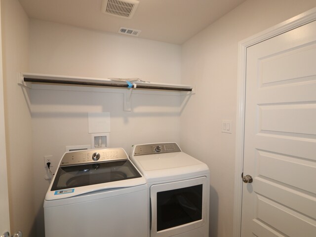 14142 Maida Dr, Pilot Point, TX 76258 - laundry room with washing machine and clothes dryer