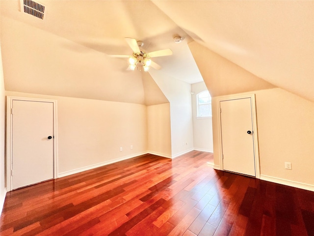 1016 Santiago Trl, Wylie, TX 75098 - bonus room with ceiling fan, wood finished floors, and vaulted ceiling