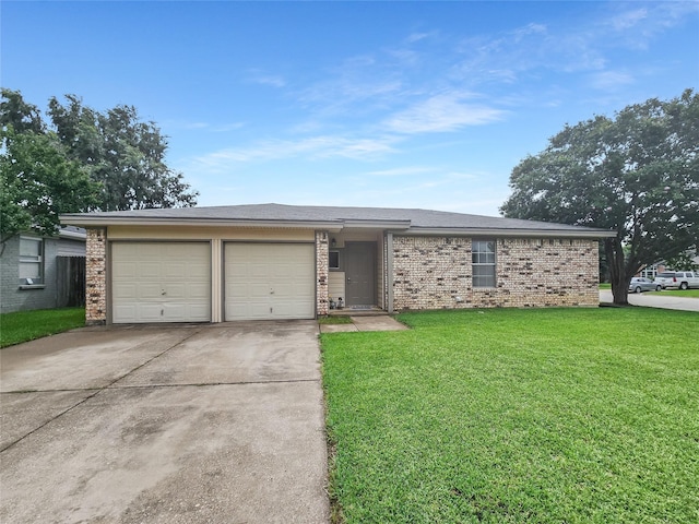 631 Sharp St, Mansfield, TX 76063 - view of front of property featuring brick siding, a garage, concrete driveway, and a front lawn