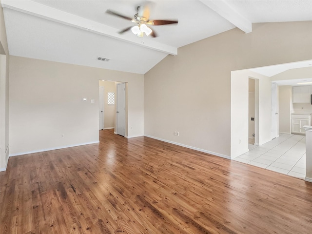 631 Sharp St, Mansfield, TX 76063 - spare room with a ceiling fan and light wood-style floors