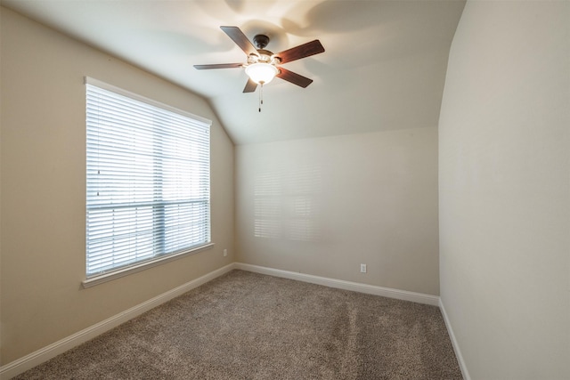 1701 Fair Oaks Ln, Royse City, TX 75189 - carpeted spare room with ceiling fan and vaulted ceiling